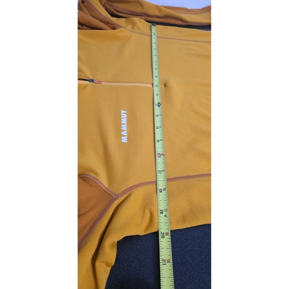 Mammut Extreme Moench Aenergy Half Zip Outdoor Hiking Polartec‎ Men L Yellow EUC